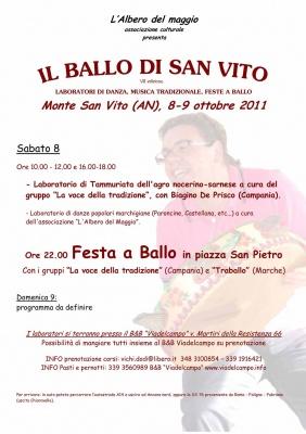 Il Ballo di San Vito 2011, Monte San Vito AN, 08/10/2011 Marche in Festa
