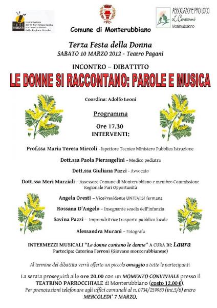 Le donne si raccontano: parole e musica